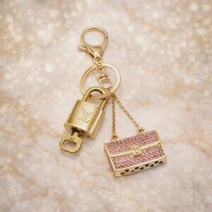 Authentic Louis Vuitton Lock & Key with unbranded Bagcharm, Keycharm, Keychain